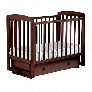 Кровать детская Лель АБ 16.2 Ромашка маятник поперечный, орех темный 35 (Лель, LIEL-АБ 16.2.4_орех темный 35)